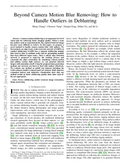 Beyond Camera Motion Blur Removing: How to Handle Outliers in Deblurring