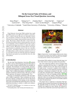 On the General Value of Evidence, and Bilingual Scene-Text Visual
  Question Answering