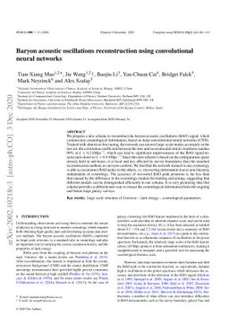Baryon acoustic oscillations reconstruction using convolutional neural
  networks
