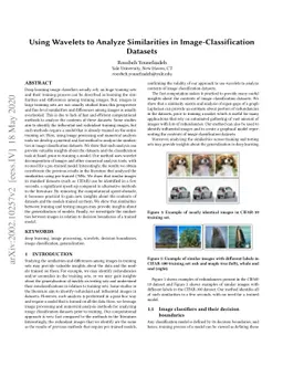 Using Wavelets to Analyze Similarities in Image-Classification Datasets