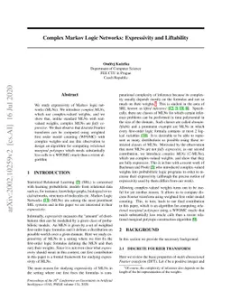 Complex Markov Logic Networks: Expressivity and Liftability