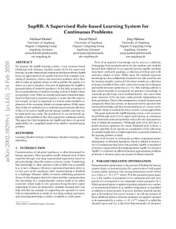 SupRB: A Supervised Rule-based Learning System for Continuous Problems