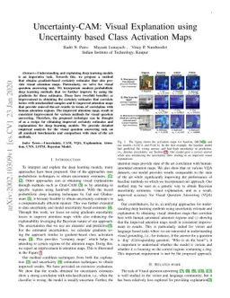 Uncertainty based Class Activation Maps for Visual Question Answering