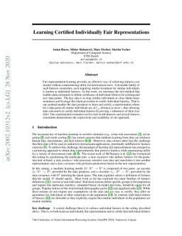 Learning Certified Individually Fair Representations