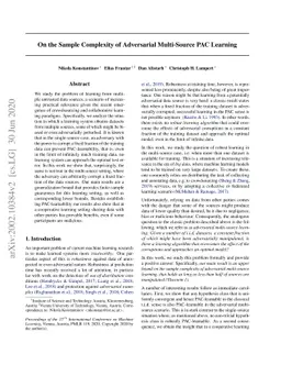 On the Sample Complexity of Adversarial Multi-Source PAC Learning