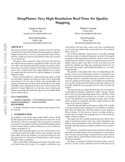 DeepPlume: Very High Resolution Real-Time Air Quality Mapping