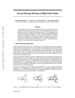 Neural Message Passing on High Order Paths