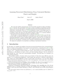 Learning Structured Distributions From Untrusted Batches: Faster and
  Simpler