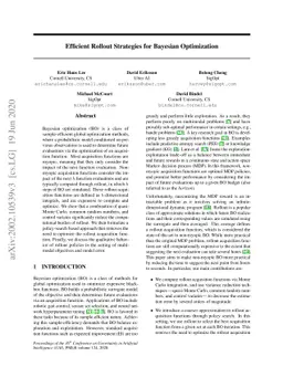 Efficient Rollout Strategies for Bayesian Optimization