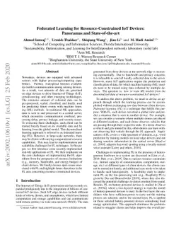 Federated Learning for Resource-Constrained IoT Devices: Panoramas and
  State-of-the-art
