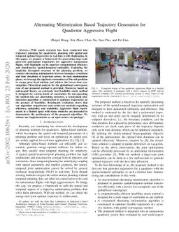 Alternating Minimization Based Trajectory Generation for Quadrotor
  Aggressive Flight