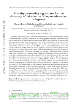 Sparsity-promoting algorithms for the discovery of informative Koopman
  invariant subspaces