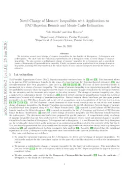 Novel Change of Measure Inequalities with Applications to PAC-Bayesian
  Bounds and Monte Carlo Estimation