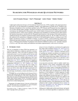 Searching for Winograd-aware Quantized Networks