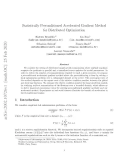 Statistically Preconditioned Accelerated Gradient Method for Distributed
  Optimization