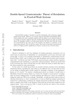 Double-Spend Counterattacks: Threat of Retaliation in Proof-of-Work
  Systems