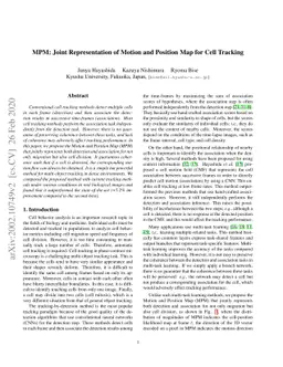 MPM: Joint Representation of Motion and Position Map for Cell Tracking