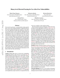 Binary-level Directed Fuzzing for Use-After-Free Vulnerabilities