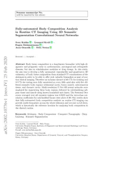 Fully-automated Body Composition Analysis in Routine CT Imaging Using 3D
  Semantic Segmentation Convolutional Neural Networks