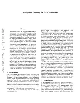 Label-guided Learning for Text Classification