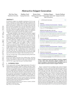 Abstractive Snippet Generation