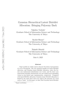 Gaussian Hierarchical Latent Dirichlet Allocation: Bringing Polysemy
  Back
