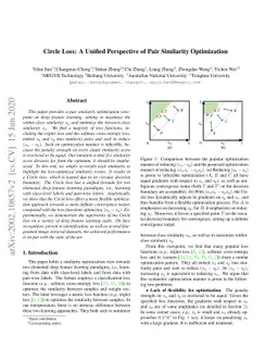 Circle Loss: A Unified Perspective of Pair Similarity Optimization