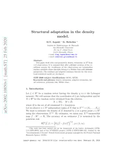 Structural adaptation in the density model