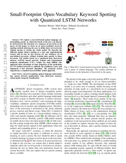 Small-Footprint Open-Vocabulary Keyword Spotting with Quantized LSTM
  Networks