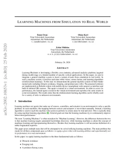 Learning Machines from Simulation to Real World