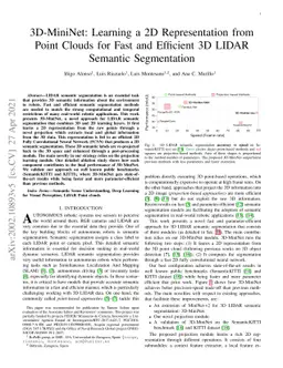 3D-MiniNet: Learning a 2D Representation from Point Clouds for Fast and
  Efficient 3D LIDAR Semantic Segmentation