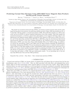 Predicting Coronal Mass Ejections Using SDO/HMI Vector Magnetic Data
  Products and Recurrent Neural Networks