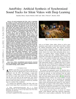 AutoFoley: Artificial Synthesis of Synchronized Sound Tracks for Silent
  Videos with Deep Learning