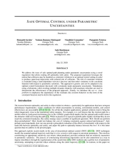 Safe Optimal Control under Parametric Uncertainties