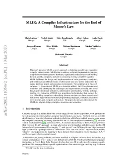 MLIR: A Compiler Infrastructure for the End of Moore's Law