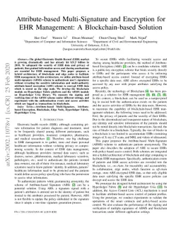 Attribute-based Multi-Signature and Encryption for EHR Management: A
  Blockchain-based Solution