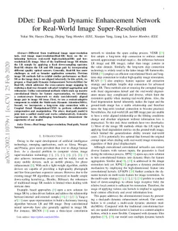 DDet: Dual-path Dynamic Enhancement Network for Real-World Image
  Super-Resolution