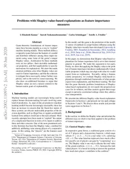 Problems with Shapley-value-based explanations as feature importance
  measures