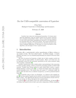 On the CAD-compatible conversion of S-patches