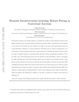 Dynamic Incentive-aware Learning: Robust Pricing in Contextual Auctions