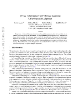 Device Heterogeneity in Federated Learning: A Superquantile Approach