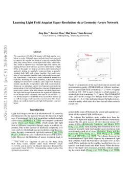 Learning Light Field Angular Super-Resolution via a Geometry-Aware
  Network