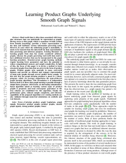 Learning Product Graphs Underlying Smooth Graph Signals