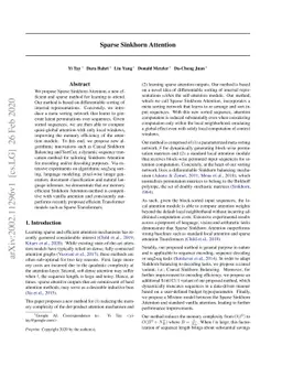 Sparse Sinkhorn Attention