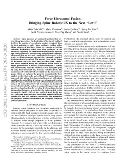 Force-Ultrasound Fusion: Bringing Spine Robotic-US to the Next "Level"