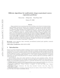 Efficient algorithms for multivariate shape-constrained convex
  regression problems