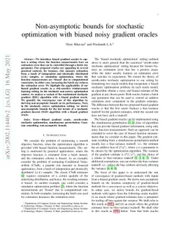 Non-asymptotic bounds for stochastic optimization with biased noisy
  gradient oracles