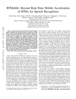 RTMobile: Beyond Real-Time Mobile Acceleration of RNNs for Speech
  Recognition
