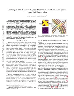 Learning a Directional Soft Lane Affordance Model for Road Scenes Using
  Self-Supervision
