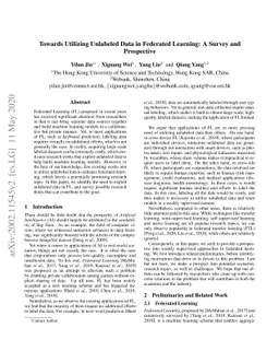 Towards Utilizing Unlabeled Data in Federated Learning: A Survey and
  Prospective